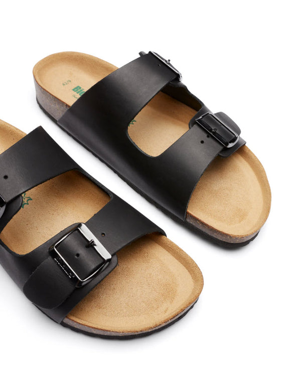 BioNatura Zenga Black Leather Sandal
