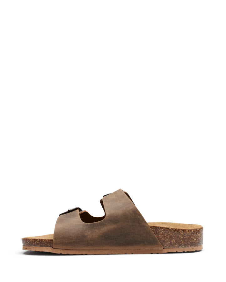 BioNatura Zenga Oiled Brown Leather Sandal