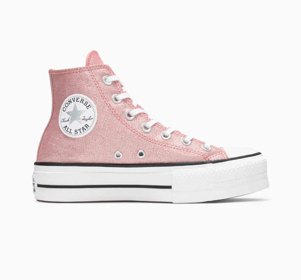 Converse platform nere fashion glitter