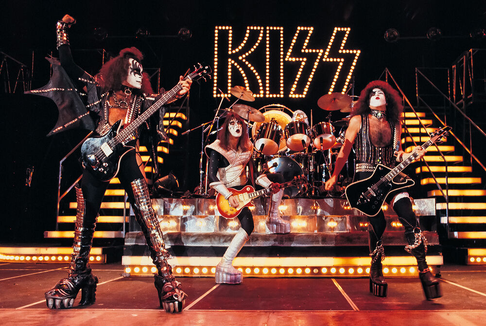 Kiss On Stage Poster Famous Rock Shop