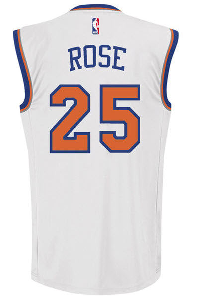 ADIDAS MEN'S DERRICK ROSE #25 NBA NEW YORK KNICKS BASKETBALL SHIRT JERSEY  SIZE S