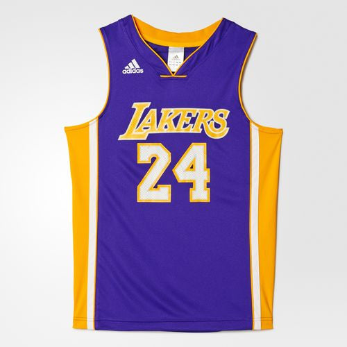 Adidas LA Lakers Kobe Bryant Swingman Jersey Purple White Gold