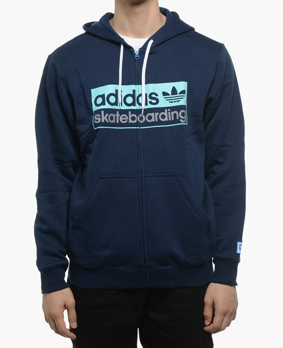 Adidas Skateboarding Big Logo Hoodie Dark Indigo