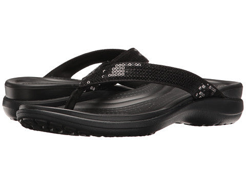 Crocs Capri V Sequin Flip Black