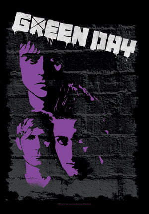 Green Day Painted Textile Poster Flag Famousrockshop