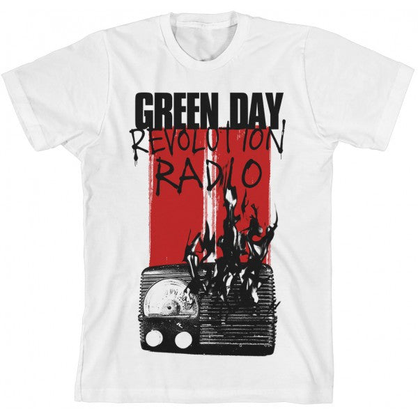 Green Day Radio Combustion T-Shirt White