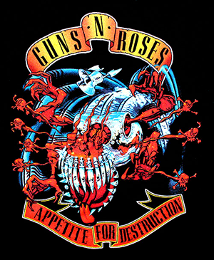 Ladies Guns n' Roses Appetite For Destruction ufficiale Donne maglietta Ladies Guns n' Roses Appetite For Destruction ufficiale Donne maglietta