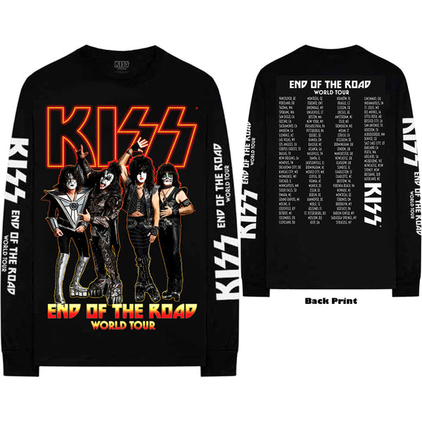 Kiss End Of The Road Tour Unisex Long Sleeved Tee