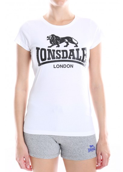 Lonsdale London Cherry T-Shirt  White / Black LWE401T