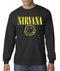 Nirvana Smiley Logo LS T-Shirt Black   Famous Rock Shop Newcastle 2300 NSW Australia