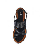 RMK Rene Black Leather Sandals