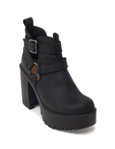 Roc Packer Black Buff Leather Ankle Boots