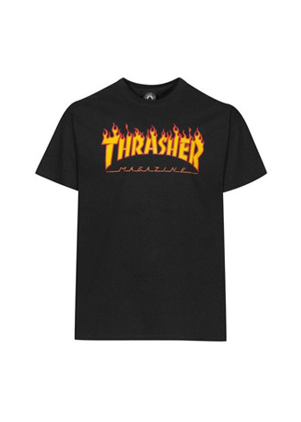 Thrasher Flame Logo TShirt Black 110102 Famous Rock Shop Newcastle 2300 NSW Australia