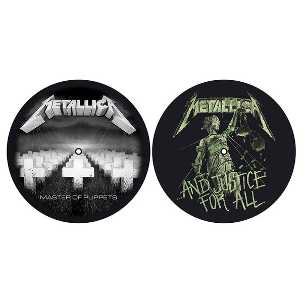 Turntable Slipmat X2 metallica Master Of Puppets and Justice For All Famousrockshop