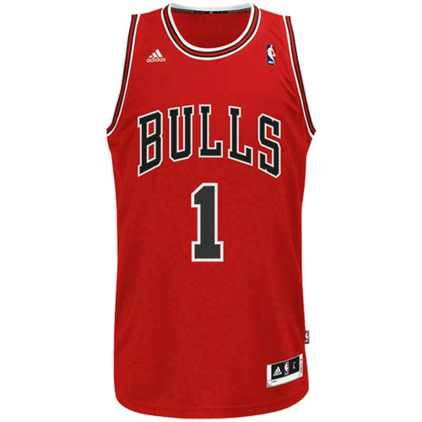 Adidas Authentics Derrick Rose Chicago Bulls Men's Jersey Black #1 Size XXL
