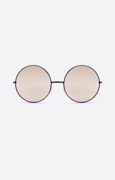 Quay Australia Dynasty Copper/ Gold Mirror  Nickel Free Metal Frame Polycarbonate Lens Stainless Steel Hinges 100% UV protection Width: 14cm - 5.51" Height: 6cm - 2.36" Nose Gap: 1.5cm - 0.59" Hot Property Newcastle 2300 NSW Australia