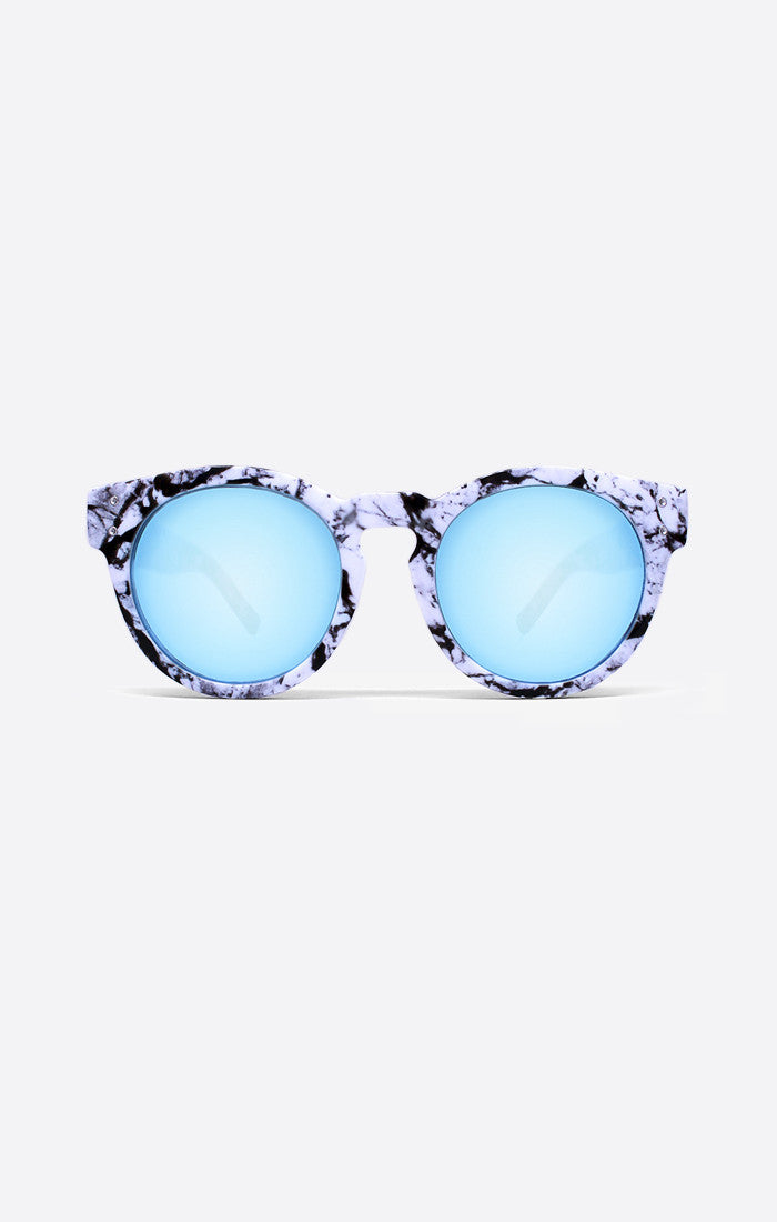 Quay Australia High Emotion White Marble/ Blue Mirror Polycarbonate Frame Polycarbonate Lens Stainless Steel Hinges Cat.3 Lens 100% UV protection Width: 15cm - 5.9" Height: 5.6cm - 2.20" Nose Gap: 1.1cm - 0.43" Hot Property Newcastle 2300 NSW Australia