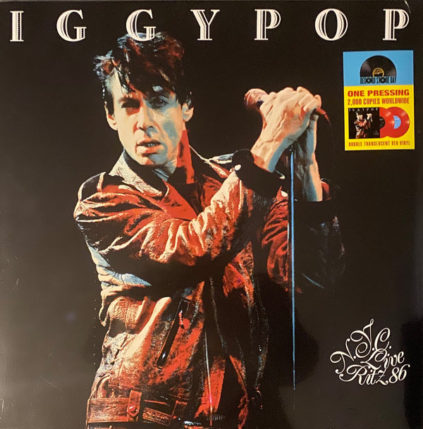 Iggy Pop Live Ritz N.Y,C.86 Limited Edition of 2000 Double Translucent Red Vinyl One Pressing Record Store Day Exclusive