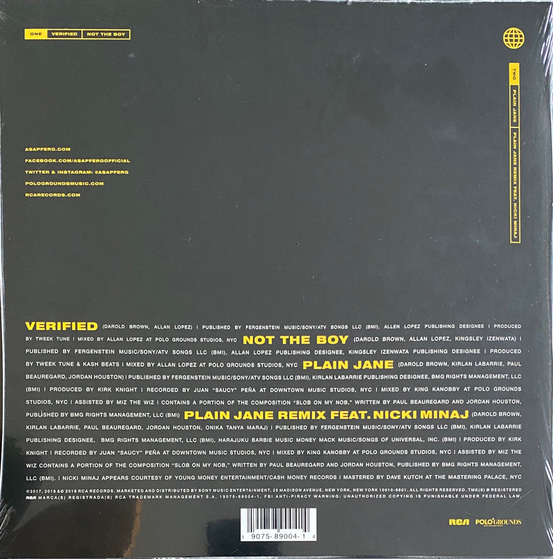 A$AP FERG B SIDES RSD Bf 2018 Vinyl 12in