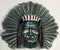 Indian Chief Belt Buckle Silver