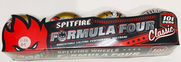 Spitfire Wheels Formula Four Unbeatle Lasting Performance Urethane Burn Four Ever size 49mm Famous Rock Shop Newcastle NSW Australia