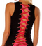 Full Back Corset Beater Tank Top Black with Pink Ribbon