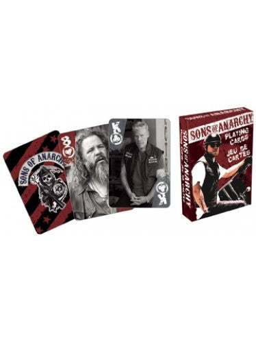 Official deck of Sons Of Anarchy playing cards. Playing cards: 2.5" W x 3.5" L Famous Rock Shop Newcastle 2300 NSW Australia