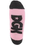 DGK 'Stay Smokin' Crew Socks Single Pair - Pink/Black