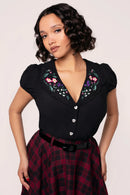 Hell Bunny Winnie Blouse Black