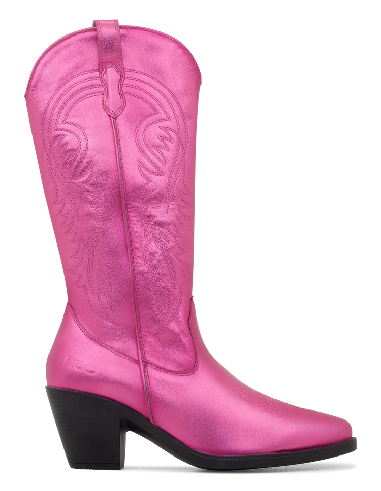 Roc Boots Gaucho Platinum Metallica Fushia