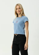 Afends Romantics Baby Tee Slate Blue