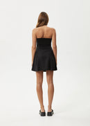 Afends Lilo Strapless Black Mini Dress Hemp