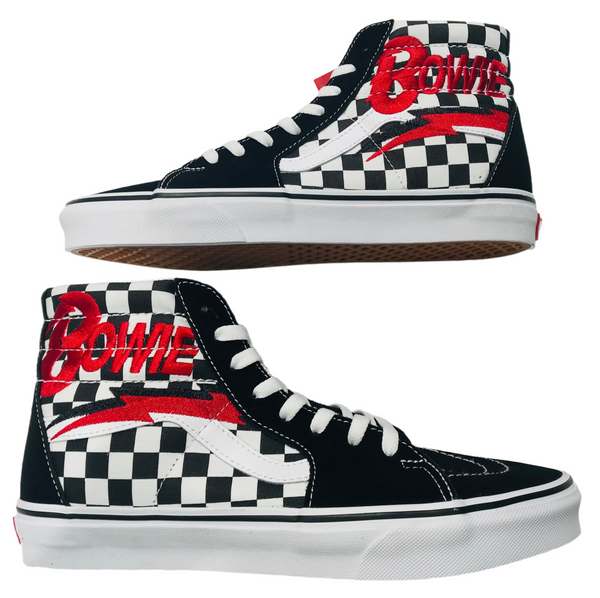 Bowie Vans Sk8 - Hi Checker board VNOA38GEVJO  Rare Highy Collectible