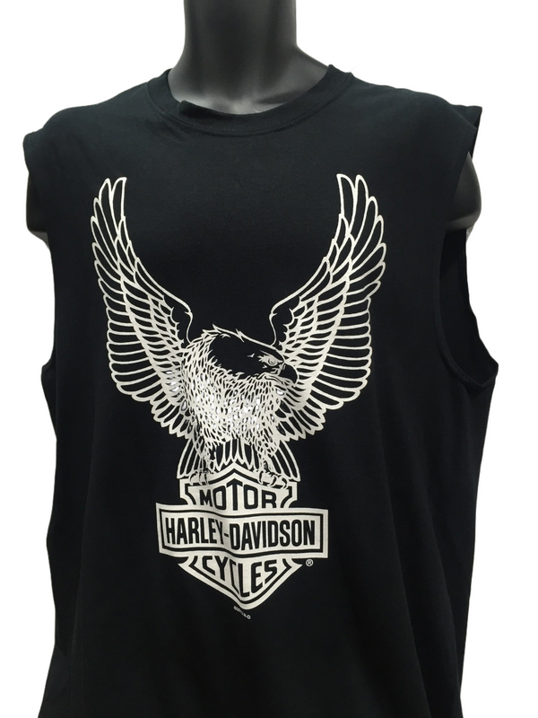 Harley Davidson Eagle Bar & Shield Muscle Tee Black