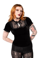 Hell Bunny Mourning Top Black