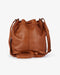 Beholder Lila Saddle Tan Leather Bucket bag