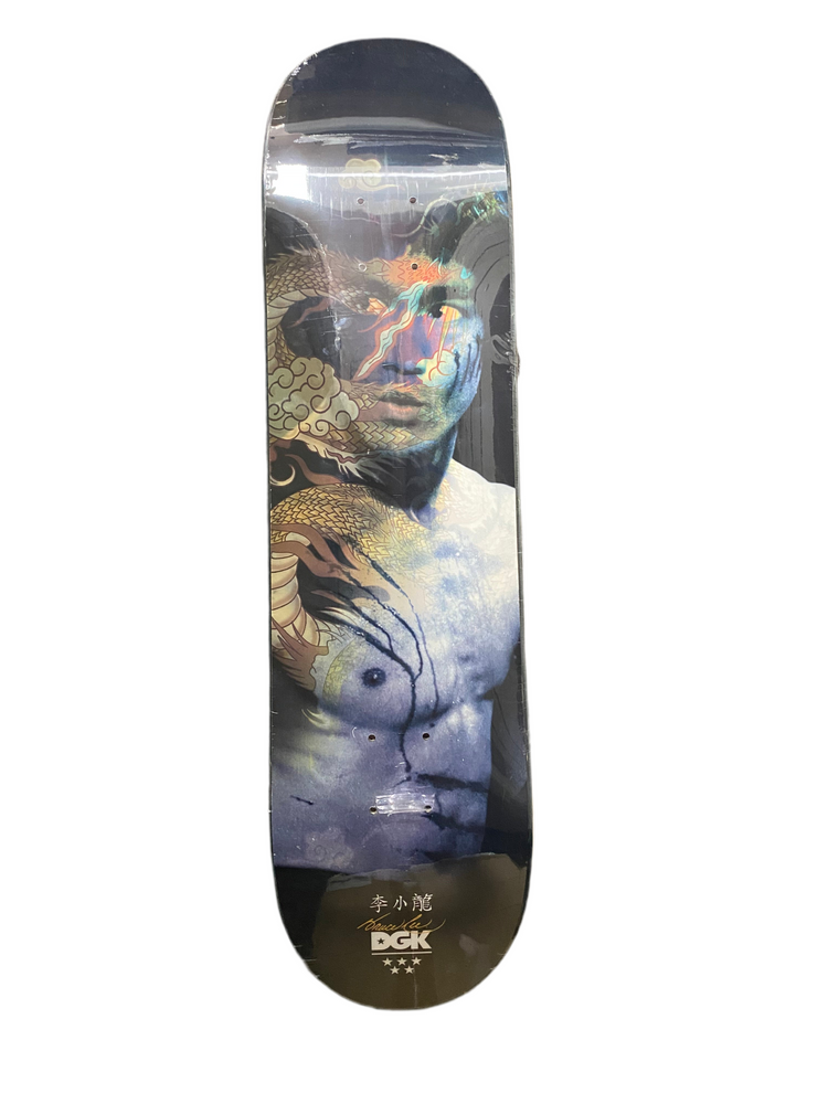 Dgk Bruce Lee Golden Dragon Lenticular Holographic Black 8.0 Skateboard Deck