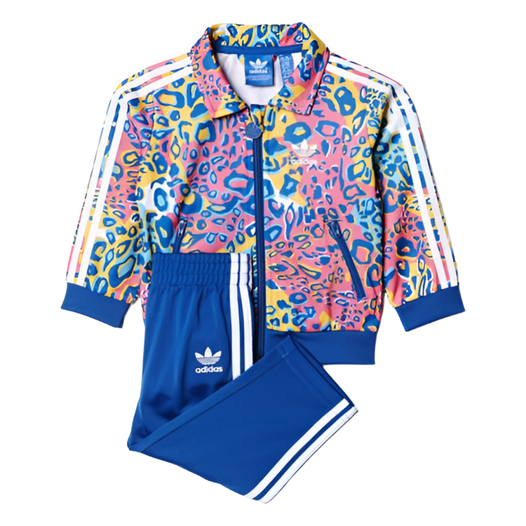 Adidas Originals Kids Printed Track Suit Multi Blue
