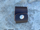 Leather Wristband Strap Brown..