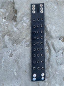 Leather Wristband 3 Row Large Spike Large size.
