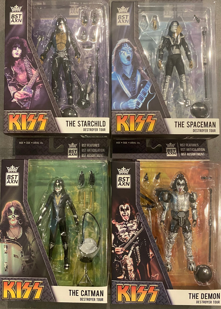 Kiss - The Demon -The Catman -The Spaceman -The Starchild Figures
