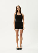 Afends Basis Rib Halter Black