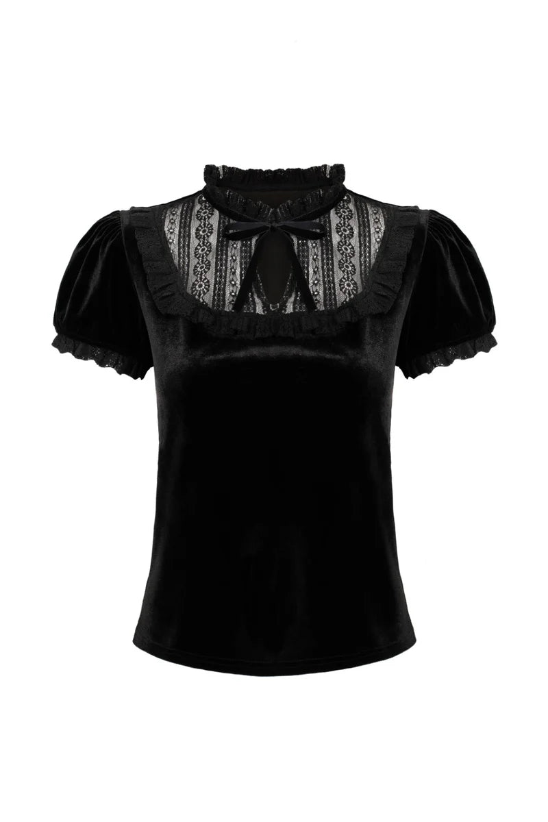 Hell Bunny Mourning Top Black