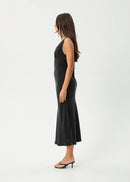 Afends Gia Cupro Black Maxi Dress