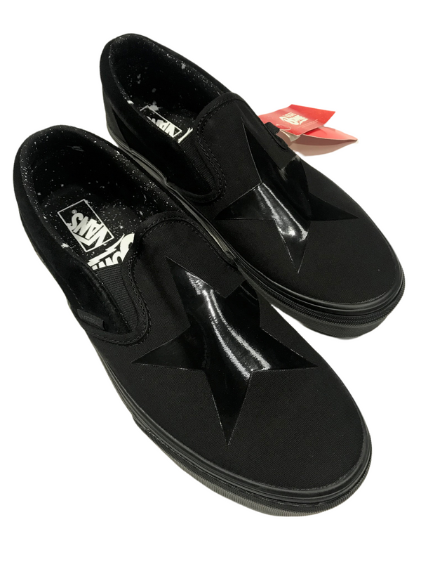 Bowie Vans Classic Slip on Black star Black VNOA38F7VLZ Famous Rock Shop