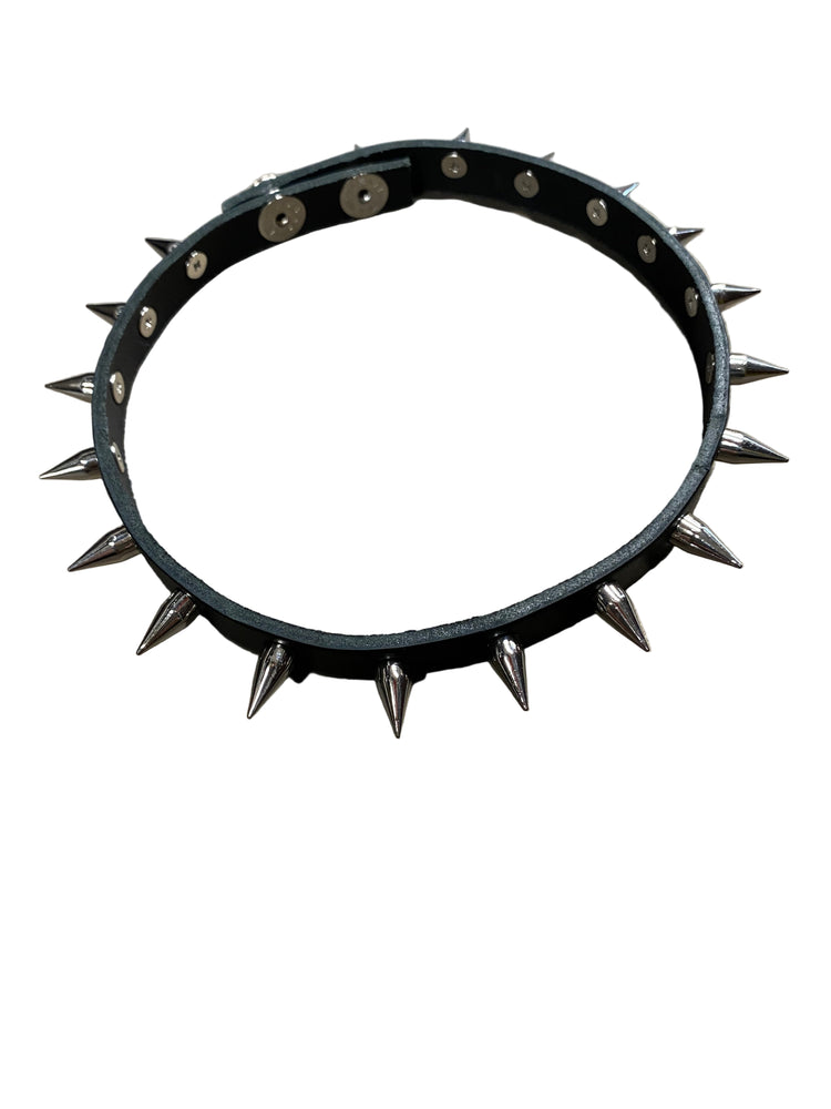 Famous Rock Shop Spike Studded Leather Choker.