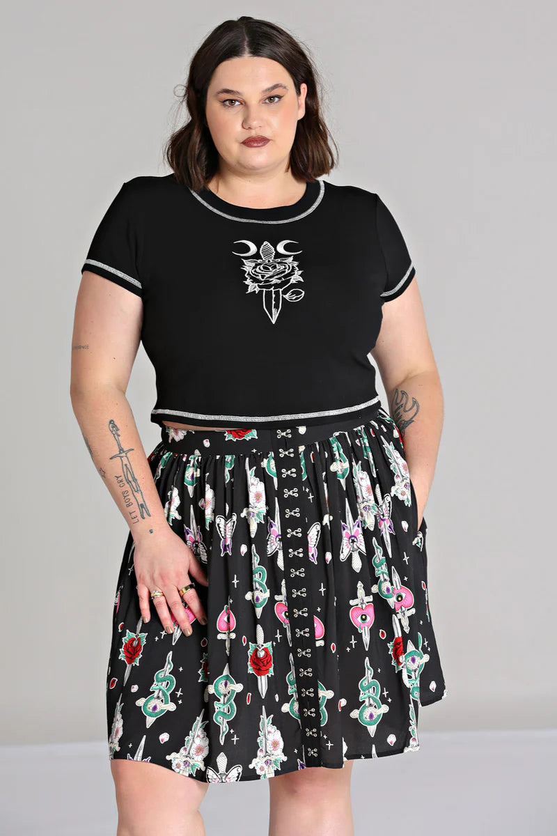Hell Bunny Roesia Top Black