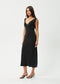 Afends Gia Cupro Black Maxi Dress