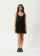 Afends Jesse Black Mini Dress Hemp