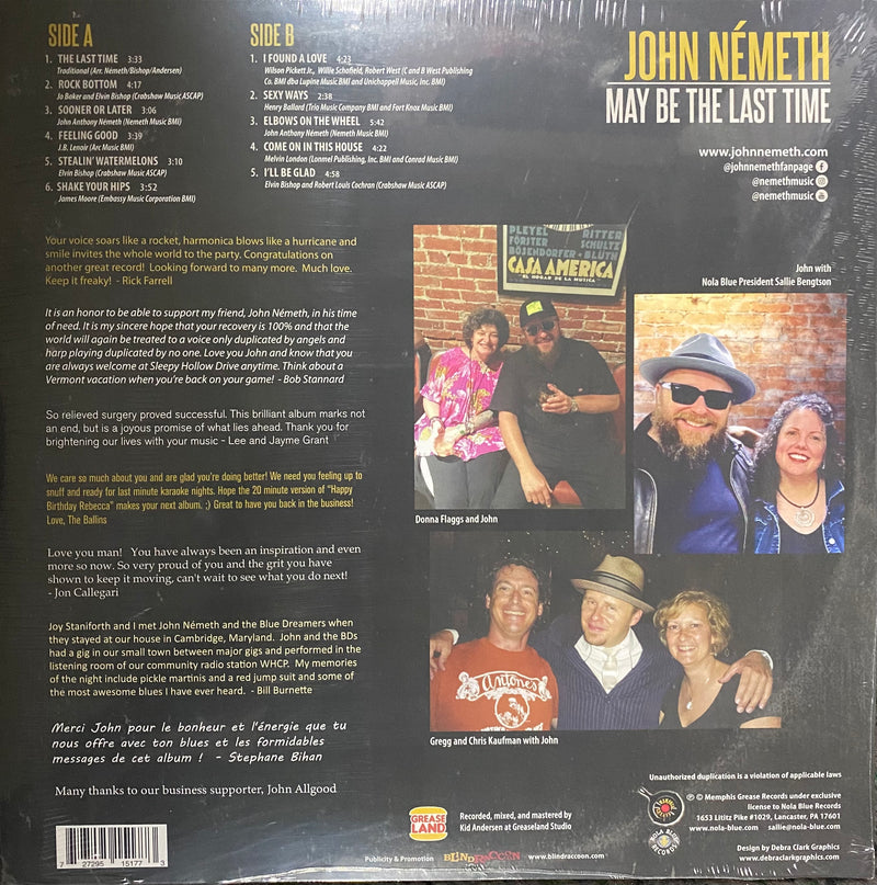 John Nemeth May Be The Last Time Vinyl LP